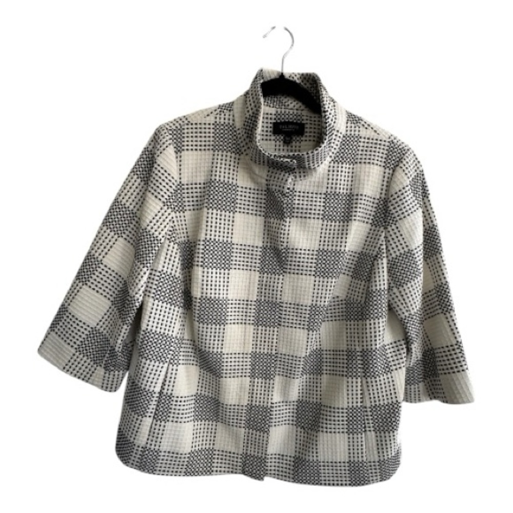 Talbot’s Petites cropped jacket size 16 Petite. White and Black - Picture 3 of 8